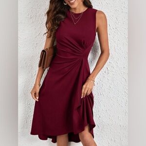 Beautiful maroon Emery Rose dress - size medium - slightly longer in the back